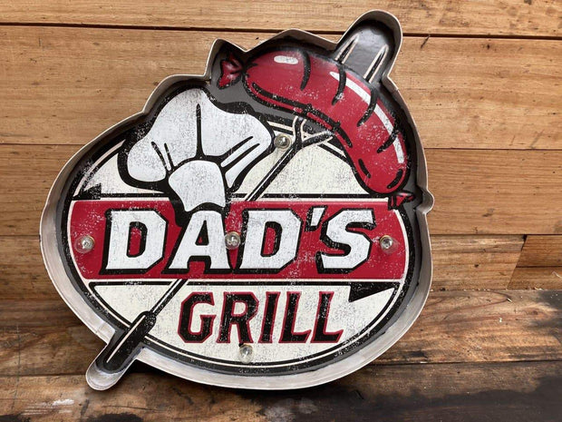 DAD'S GRILL Retro Sign For Garage Metal Sign