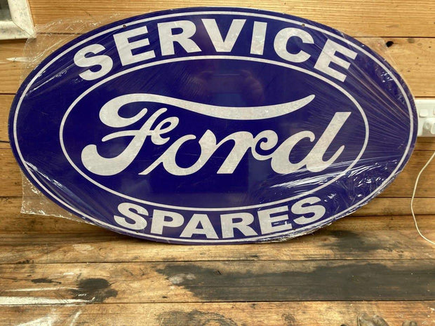 FORD SERVICE AND SPARES Vintage Garage Station Advertising Tin Metal Sign FREE POSTAGE