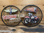 FREEDOM WHEELS Garage Workshop Bar Home Decor Metal Sign