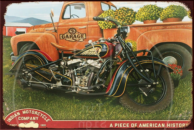 PIECE OF HISTORY Rustic Look Vintage Shed-Garage and Bar Man Cave Tin Metal Sign
