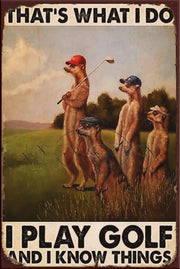 PLAY GOLF Retro/ Vintage Tin Metal Sign Man Cave, Wall Home Décor, Shed-Garage, and Bar