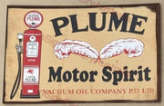 PLUME MOTOR SPIRIT 20x30 CM Sign | Screen Printed By AUSTRALIAN COMPANY