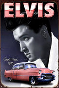 PRESLEY CADILLAC 1955 Vintage Retro Rustic Garage Man Cave Metal Sign