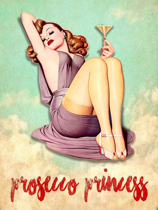 PIN UP GIRL WITH MARTINI Retro/Vintage Metal Plaque Sign Style Man Cave Garage