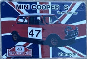 MINI COOPER S Vintage Retro Metal Garage Wall Sign Poster Man Cave Monte Carlo Home Wall Decor