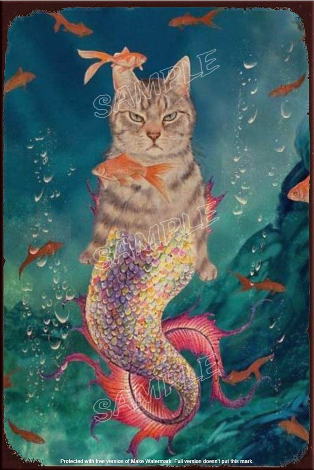 THE PURRMAID Retro/ Vintage Tin Metal Sign Man Cave, Wall Home Décor, Shed-Garage, and Bar