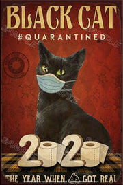 QUARANTINED CAT Retro/ Vintage Tin Metal Sign Man Cave, Wall Home Décor, Shed-Garage, and Bar