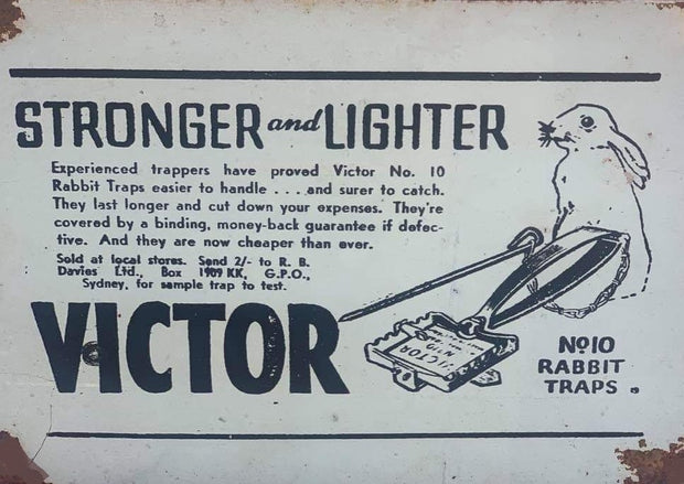 Victor Trap sign Rustic Look Vintage Tin Metal Sign Man Cave, Shed-Garage & Bar Sign metal sign