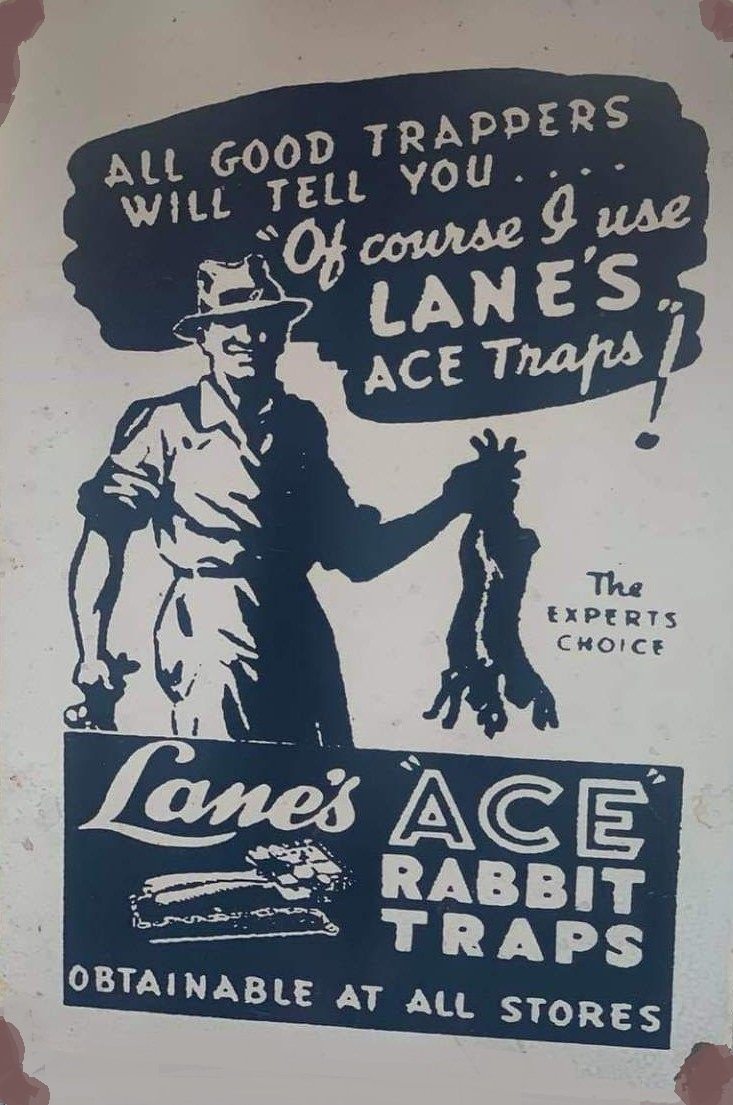Lanes Rabbit trap sign Rustic Look Vintage Tin Metal Sign Man Cave, Shed-Garage & Bar Sign metal sign - Tin Sign Factory Australia
