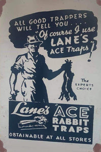 Lanes Rabbit trap sign Rustic Look Vintage Tin Metal Sign Man Cave, Shed-Garage & Bar Sign metal sign
