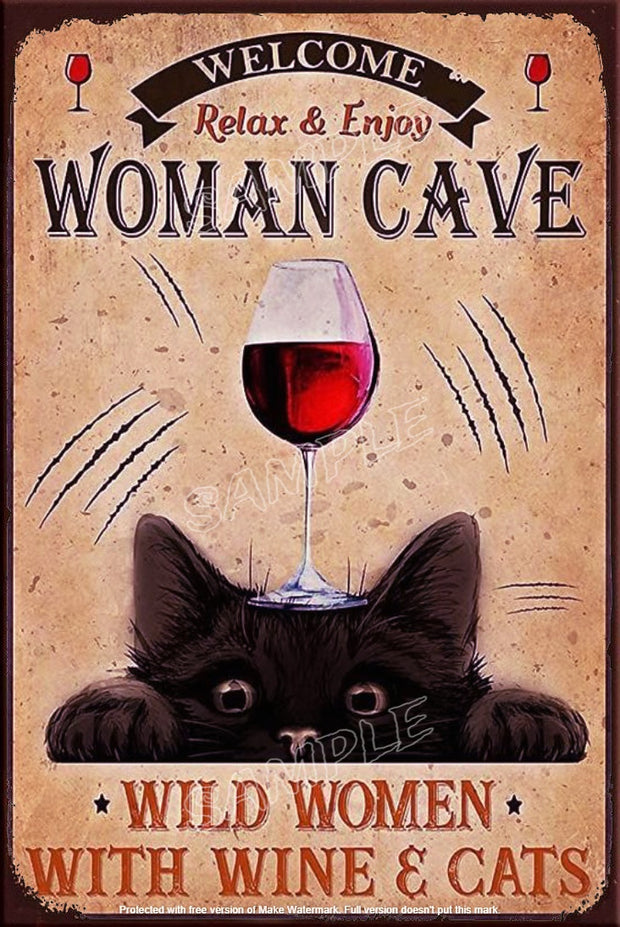 RELAX & ENJOY Retro/ Vintage Tin Metal Sign Man Cave, Wall Home Décor, Shed-Garage, and Bar