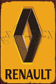 RENAULT LOGO Retro/ Vintage Tin Metal Sign Man Cave, Wall Home Décor, Shed-Garage, and Bar