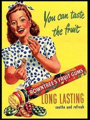ROWNTREE'S FRUIT GUM Retro/Vintage Metal Plaque Sign Style Man Cave Garage