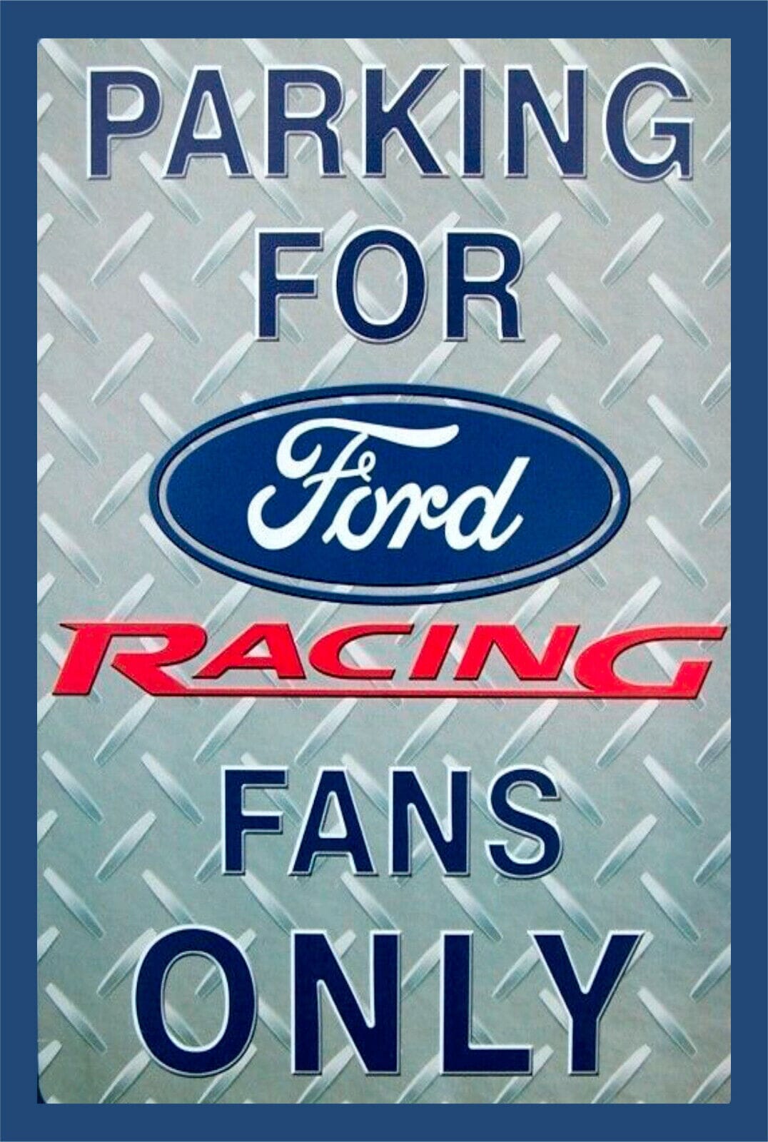 Ford Racing Fans Windsor & Cleveland V8 Tin Metal Sign – Man Cave Wall Decor