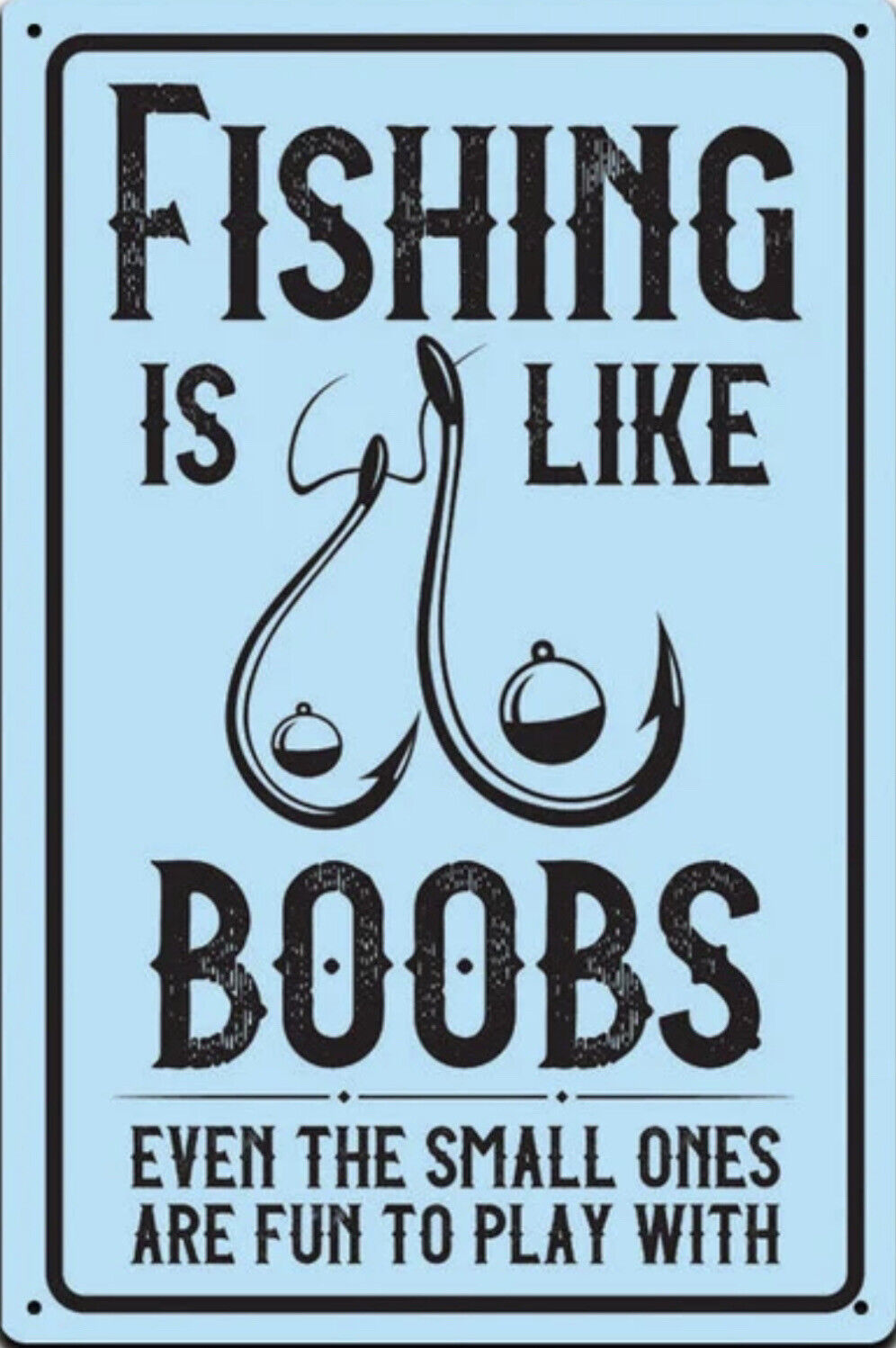 FISHING Garage Rustic Vintage Metal Tin Signs Man Cave, Shed & Bar Sign - Tin Sign Factory Australia
