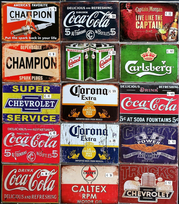Bulk Buy 25 Tin Signs Bar Shed & Man Cave Signs