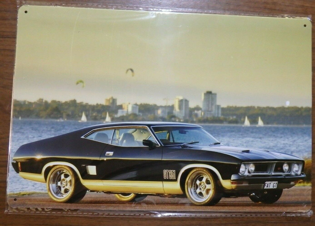 FORD GT 351 Rustic Metal Sign, Vintage Tin Shed Garage & Bar,Man Cave - Tin Sign Factory Australia