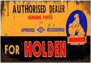 Holden Nasco Authorised Dealer -  metal sign