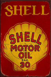 SHELL Retro/ Vintage Wall Art Home Décor, Shed-Garage and Bar Tin Metal Sign
