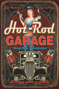 SERVICE WITH A SMILE Vintage Retro Rustic Garage Wall Man Cave Metal Sign