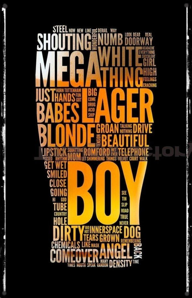 SHOUTING MEGA LAGER BOY Retro/Vintage Garage Home Garage Wall Décor Café Resto Bar Tin Metal Sign