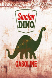 SINCLAIR-DINO Retro/ Vintage Home Décor, Shed-Garage and Bar Tin Metal Sign