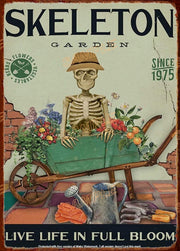 SKELETON GARDEN Retro/ Vintage Tin Metal Sign Man Cave, Wall Home Décor, Shed-Garage, and Bar
