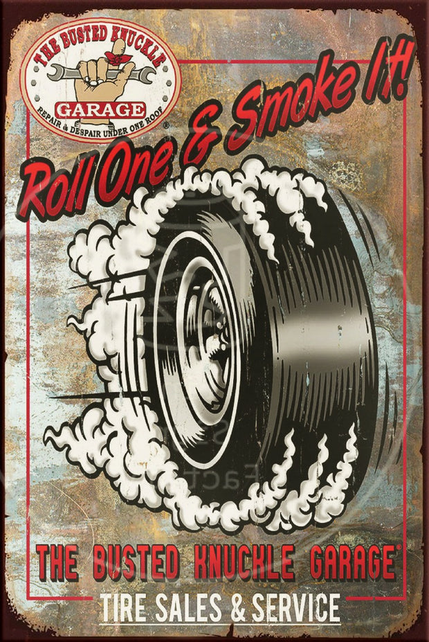 SMOKE IT Rustic Look Vintage Shed-Garage and Bar Man Cave Tin Metal Sign