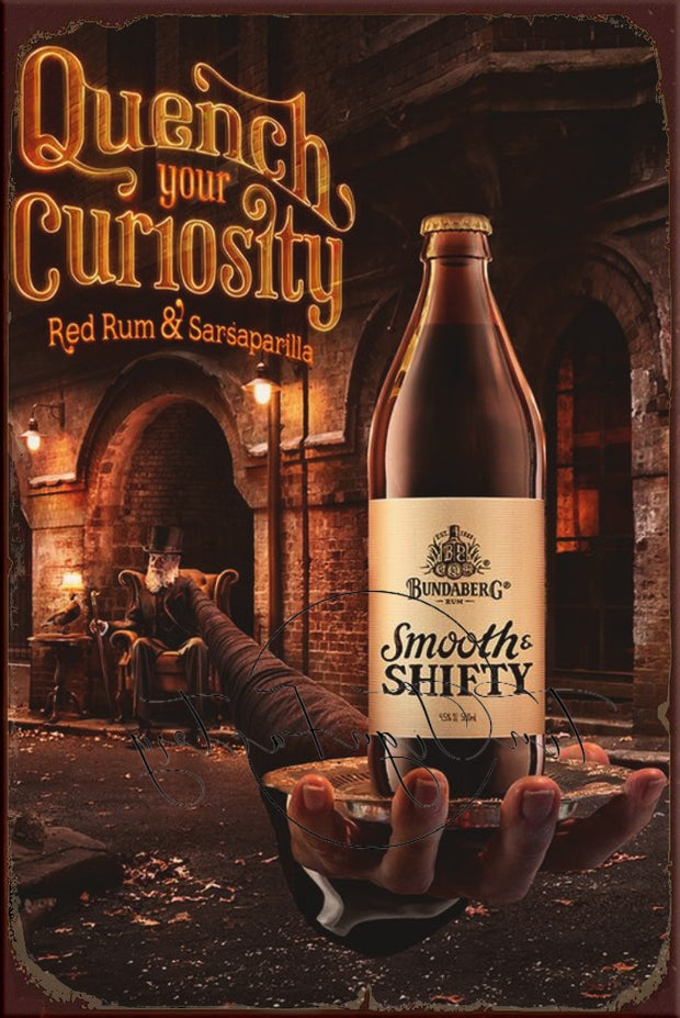 SMOOTH & SHIFTY Retro/ Vintage Tin Metal Sign Man Cave, Wall Home Décor, Shed-Garage, and Bar