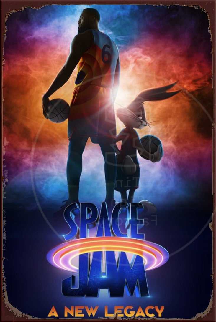 SPACE JAM Rustic Look Vintage Shed-Garage and Bar Man Cave Tin Metal Sign
