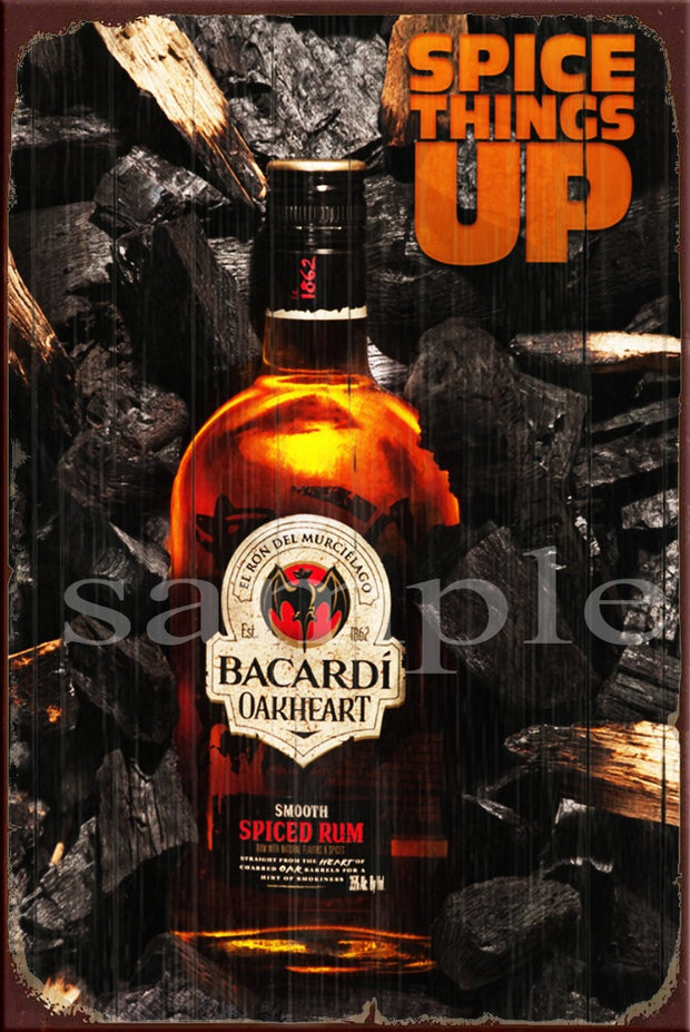SPICE UP OAKHEART Retro/ Vintage Wall Art Home Décor, Shed-Garage and Bar Tin Metal Sign