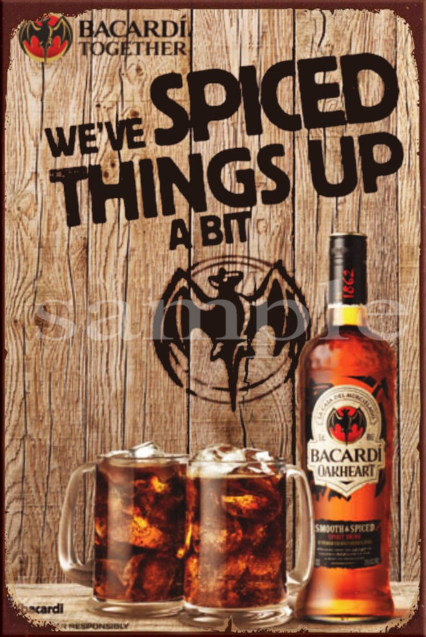 SPICE UP A BIT Retro/ Vintage Wall Art Home Décor, Shed-Garage and Bar Tin Metal Sign