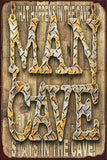 STAY IN A CAVE Vintage Retro Rustic Garage Wall Man Cave Metal Sign