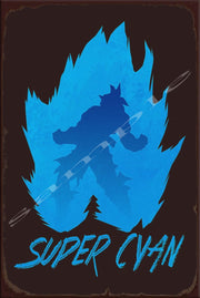 SUPER CYAN Retro/ Vintage Home Décor, Shed-Garage and Bar Tin Metal Sign