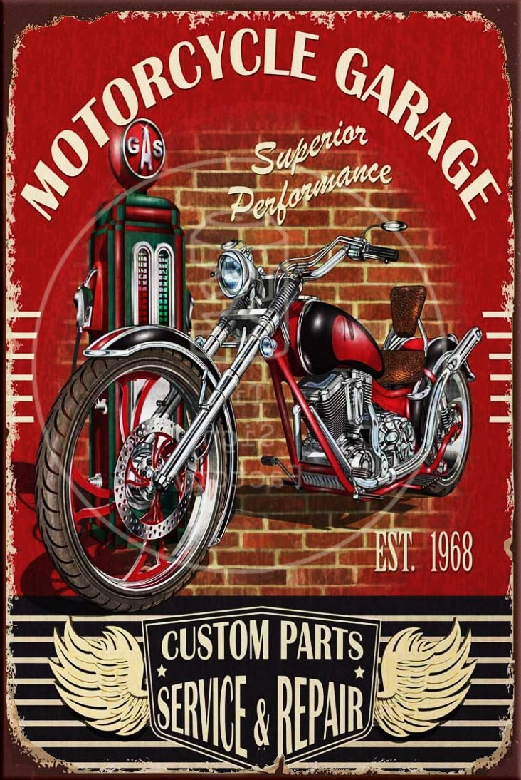 SUPERIOR PERFORMANCE Rustic Look Vintage Shed-Garage and Bar Man Cave Tin Metal Sign