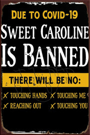 SWEET CAROLINE Retro/ Vintage Tin Metal Sign Man Cave, Wall Home Décor, Shed-Garage, and Bar