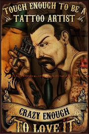 TATTOO ARTIST Vintage Retro Rustic Shed Garage Man Cave Metal Sign