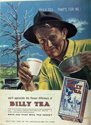 BILLY TEA Rustic Look Vintage Tin Metal Sign Man Cave, Shed-Garage and Bar