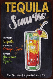 TEQUILA SUNRISE Retro/ Vintage Home Décor, Shed-Garage and Bar Tin Metal Sign