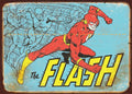 THE FLASH COLLECTIBLE SUPERHERO Rustic Look Vintage Tin Metal Sign Man