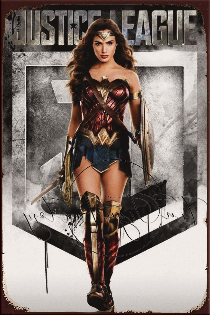 THE WONDER WOMAN Retro/ Vintage Tin Metal Sign Man Cave, Wall Home Décor, Shed-Garage, and Bar