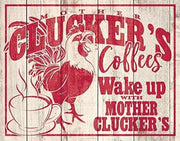 MOTHER CLUCKER'S COFFEES Metal Tin Sign | Free Postage