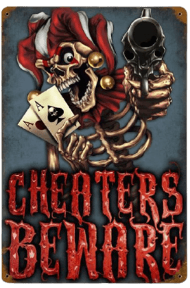 CHEATERS BEWARE! Humor Metal Sign | Free Postage
