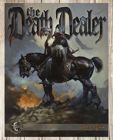 THE DEATH DEALER Frazetta Black Knight Warrior Fighter Metal Sign | Free Postage - Tin Sign Factory Australia