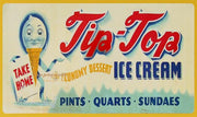 TIP-TOP ICE CREAM Retro Rustic Look Vintage Tin Metal Sign Man Cave, Shed-Garage, and Bar