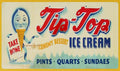 TIP-TOP ICE CREAM Retro Rustic Look Vintage Tin Metal Sign Man Cave, Shed-Garage, and Bar - Tin Sign Factory Australia