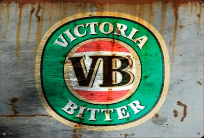 VB Vic Rustic Look Tin Metal Sign Man Cave Quality Handmade