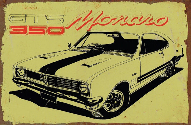 Monaro  GTS 350 metal sign 20 x 30 cm free postage - TinSignFactoryAustralia