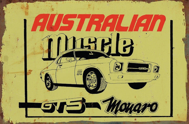Australian Muscle GTS Monaro  metal sign 20 x 30 cm free postage - TinSignFactoryAustralia