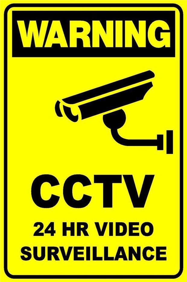 WARNING SIGN Metal SECURITY CAMERA CCTV metal sign 20 x 30 cm free postage - TinSignFactoryAustralia